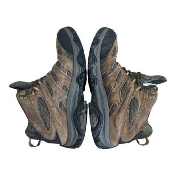 Merrell Moab 3 Men Brown Mid Waterproof Vibram Shoes Size 8W Hiking Boot Leather - Picture 4 of 11